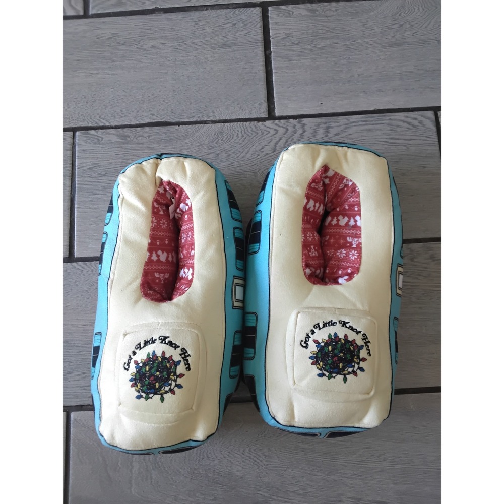 Christmas Vacation Cousin‎ Eddie RV Slippers Got a Little Knot Here Plush L XL